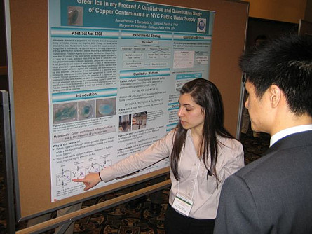 Natural Sciences Major Anna Patruno presents research at the Undergraduate Research Symposium in the Biological and Chemical Sciences at ...