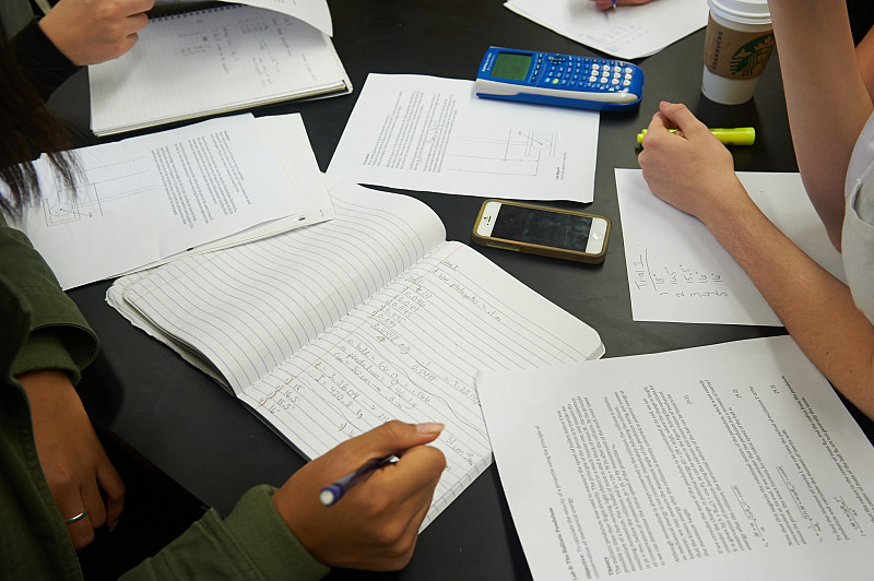Students studying Maths